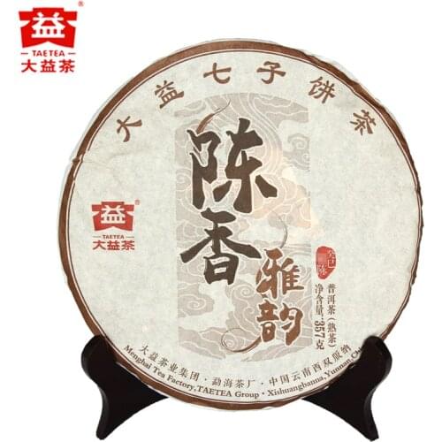 2015 Yr TAETEA Aged Aroma Menghai Dayi Pu-erh Cha Cake Cooked Ripe 357g 1501 batch