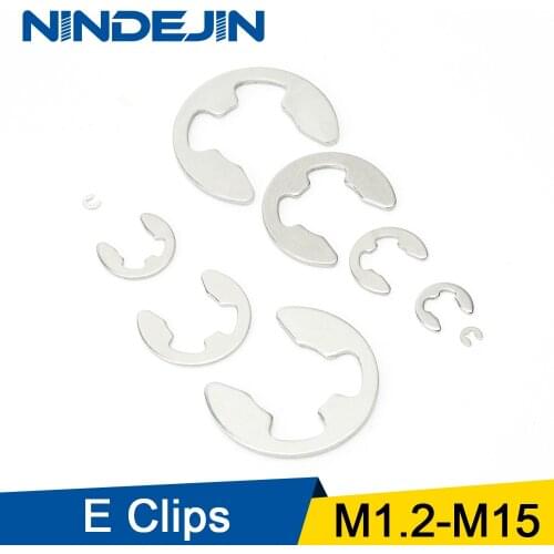 10-100pcs E clip circlip washer 304 stainless steel m1.2 m1.5 m2 m2.5 m3 m4 m5 m6 m7 m15 external retaining ring clip for shaft