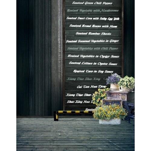 5x7ft Wooden Floor Flowers Signs Photography Backdrops Photo Props Studio Background