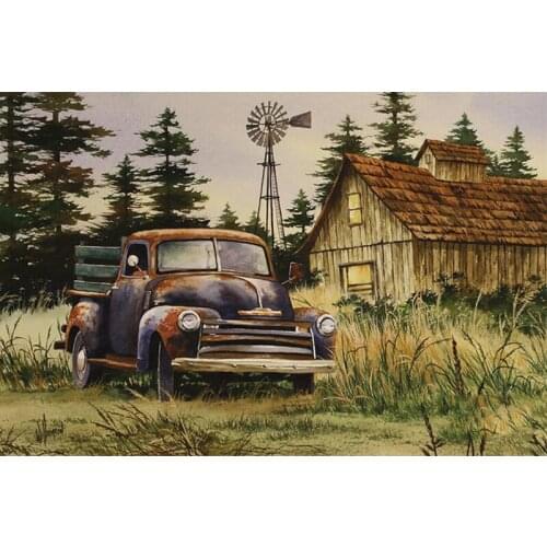 5D DIY Diamond Painting Scenic cabin car Picture Of Rhinestones full drill Diamond Embroidery Sale farm Diamond Mosaic Decor