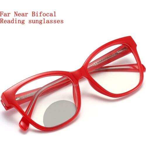 Bifocal Sunglasses Reading Glasses Women Photochromic Presbyopic Glasses Multifocal Presbyopia Sunglasses With Diopters NX