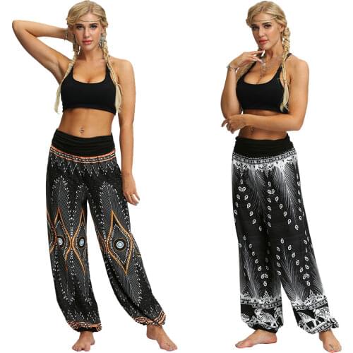Casual Pants Womens Retro Printed Loose Straight Wide Leg Pants Women Korean Hip Hop Fashion Bloomers 90s Woman Dance Sweatpants