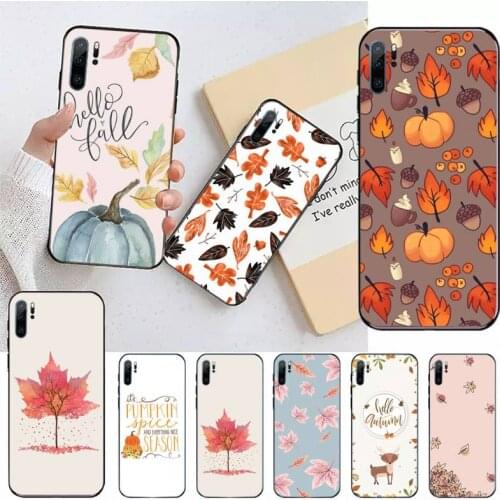 Happy fall Pumpkin happy autumn Phone Case For Huawei honor Mate P 10 20 30 40 i 9 8 pro x Lite smart 2019 nova 5t shell coque