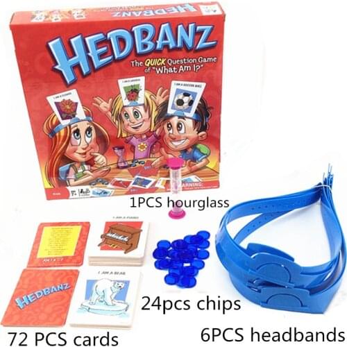 Hedbanz Game Children Parents Party Games The Quick Question of What am I Cards Board Game Novelty Toys Funny Gadgets