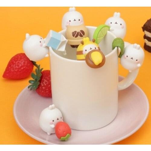 MOLANG Cup Rabbit Korea Figures Action Toys Surprise Box Guess Blind Bag Toys for Girls Caja Sorpresa Kawaii Model Ornaments