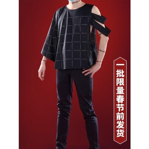 Anime Jujutsu Kaisen Mahito Short Sleeve T-Shirt+Pants Catton Cosplay Costume Full Set Men Halloween Free Shipping 2021New