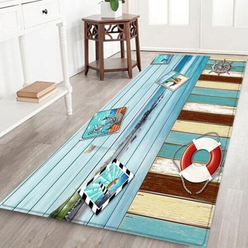 Creativity Pattern Washable Non-slip Floor Mat Bathroom Entrance Door Mat Bedroom Bedside Area Rugs Long Kitchen Carpet