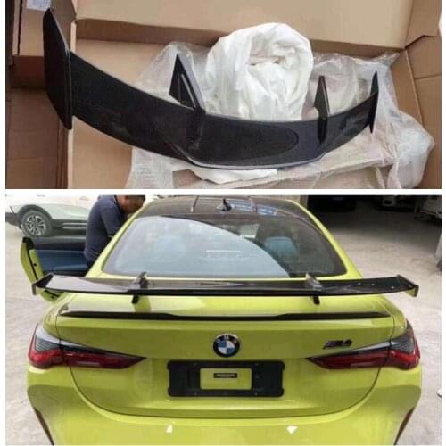 MP GT STYLE REAL CARBON FIBER REAR WING TRUNK LIP SPOILER FOR BMW G80 M3 G82 M4 2020 2021 2022