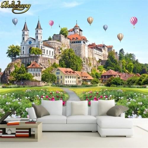 Beibehang custom castle Mural wallpaper for walls 3 d childrens bedroom background papier peint mural 3d wall papers home decor