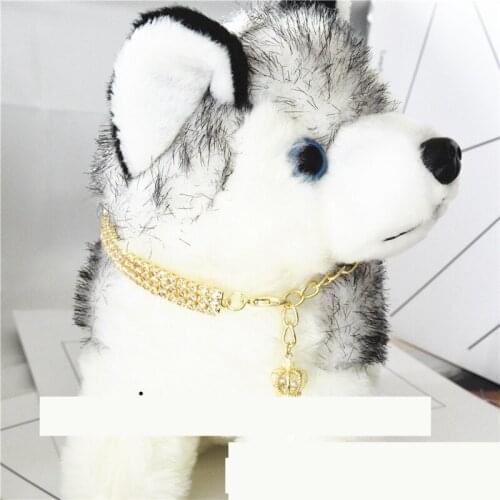 New Bling Crystal Dog Collar Crown Diamond Pendant Puppy Pet Shiny Full Rhinestone Necklace Collar Collars for Pet Dogs