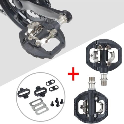 Mountain Bike Pedals Pair with Cleats Self-Locking Mountain Clipless Pedals Mountain Bike Parts Bicycle Self-locking Pedal