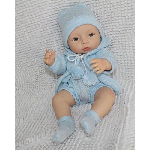 New Style Silicone Reborn Baby Dolls with Clothes Lifelike Baby Reborn Doll Toys for Kids Gift Doll 40cm
