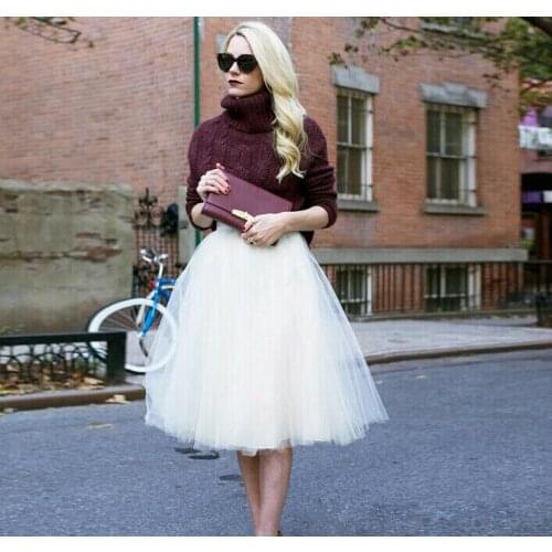 Layer Tulle Skirt Women Party Dress 50s Rockabilly Tutu Petticoat Ball Gown Long