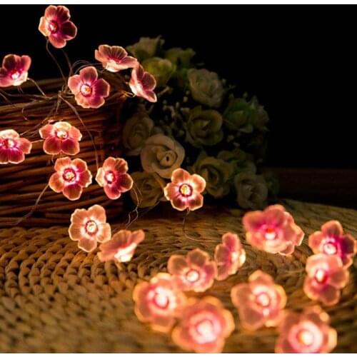 Festival Decoration LED String Lights Waterproof Outdoor GardenWeding Party Hanging Lamp creative fake Cherry Blossom Flower