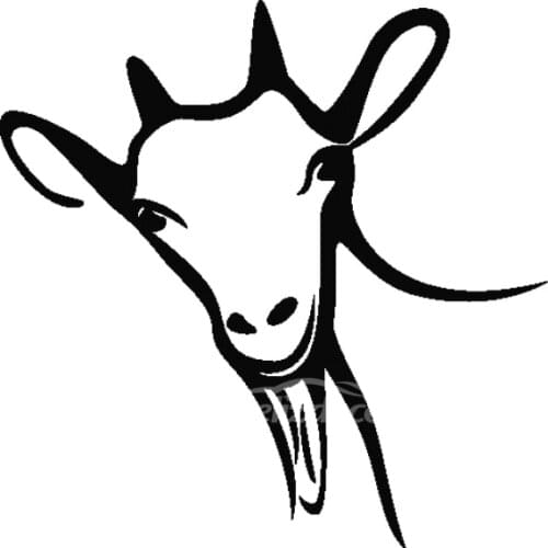 Smiling Goat Vinyl Bumper Sticker Black/White Modern Waterproof Styling Decor Hot Selling ZP0590