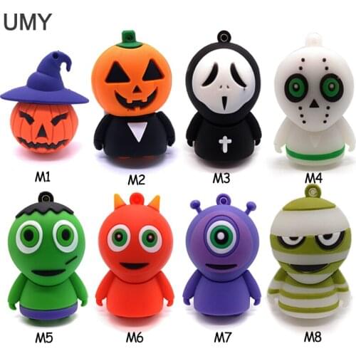 Pendrive cartoon Mummy usb flash drive 4GB 8GB 16GB 32GB 64GB Devil memory stick Halloween gifts Monster usb stick pen drive