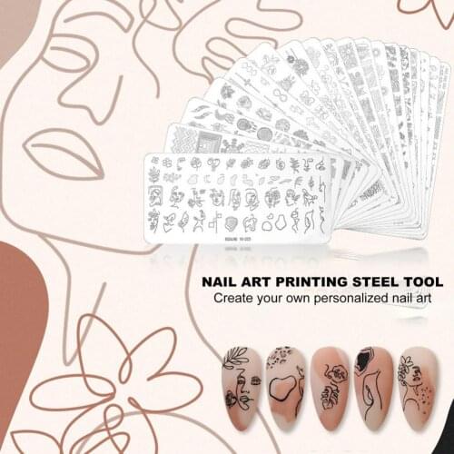 High Quality Nail Stamping Plate DIY Exquisite Printing Line Flower Leaves Pattern Stamping Plates Nail Design Stamp Tools