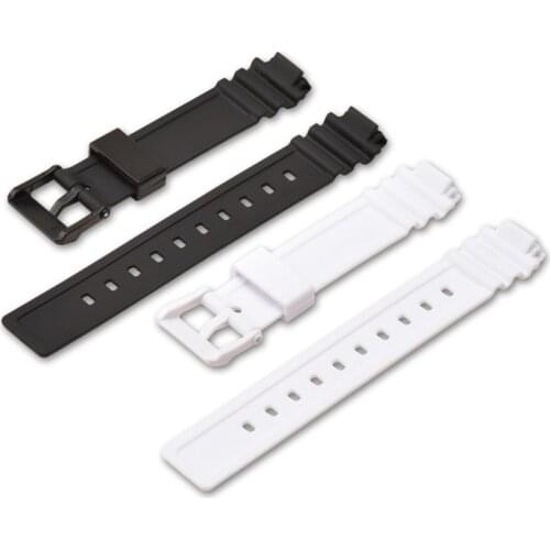 Top Quality Diving Sport Watchband for Casio LRW-200H Rubber Replacement Watch Strap Bands Black White Watch Belt for Women