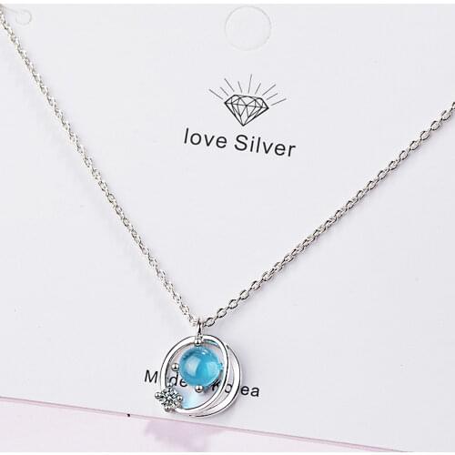 Female Star Pendants And Necklaces For Women 925 Sterling Silver Fashion Wedding Party Jewelry Gifts Free Shipping GaaBou