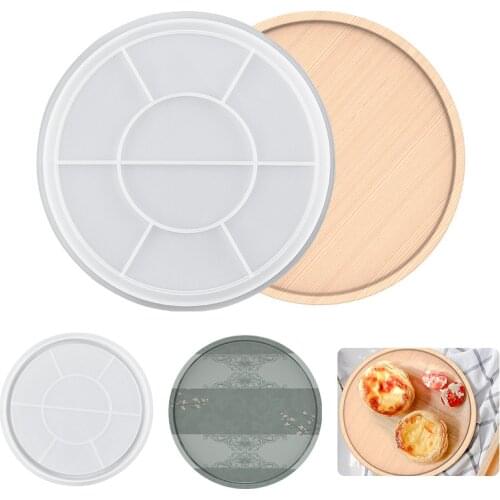 1pc Round Fruit Tray Silicone Mold DIY Dessert Storage Box Epoxy Resin Molds Desktop Jewelry Storage Tray Homemade Artcraft