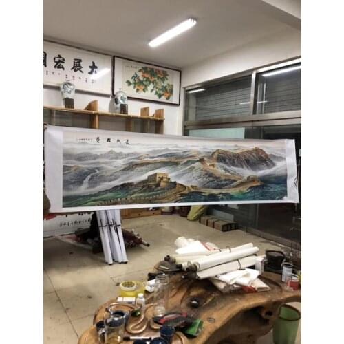 170CM LARGE - TOP foreign business gift Home OFFICE SHOP WALL Decorative art CHINA GREAT WALL ART chinese silk painting