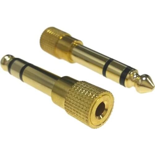3 Pin TRS 6.5MM Male To 3.5MM Female Audio Converter for Connecting Microphones, Headphones and Other Instruments