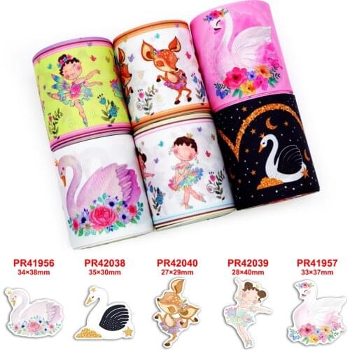 Free shipping characters printed grosgrain ribbon 38762