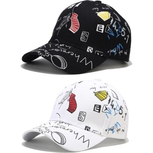 Men Lady Baseball Hat Decorative GRAFFITI Hats Punk Rock Gothic Hip Hop
