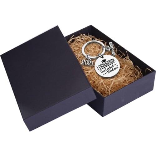 Class of 2021 Graduation Ceremony Keychain Graduated Bachelor Hat Key Ring Necklace Pendant Jewelry Bag Souvenir Gift