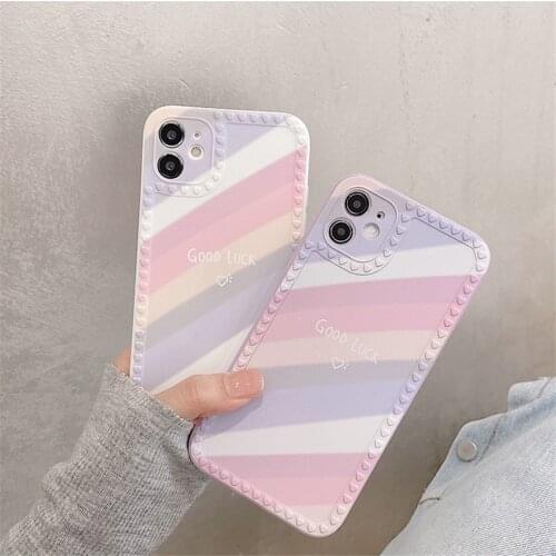 Straight Edge Thin Cover For Iphone Case 12 Good Luck Silicone Case for Apple iphone 7 8 6 6s plus 11 12 mini 13 pro xs max X XR