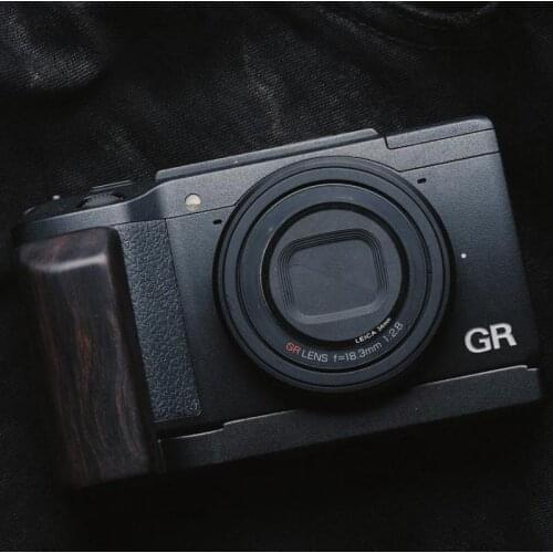 For with Alum Base Plate Bracket For Ricoh GR2 GRII African Black wood Wooden Wood Hand Grip Plate Bracket