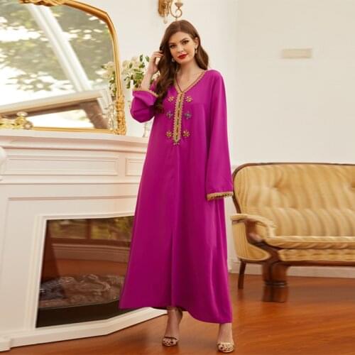 Eid Mubarak Abaya Dubai Turkey Muslim Fashion Dress Kaftan Islam Clothing Vestido Mujer Robe Longue Musulman Dresses For Women