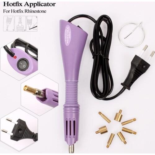 Hot Fix Rhinestones Set/EU or US PLUG Hotfix Applicator Hot Fix Crystal Glass Rhinestone Iron-on Wand for clothing shoes
