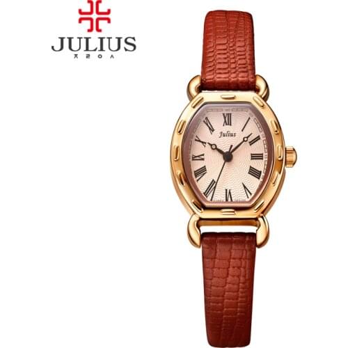 Julius Womens Watch For Small Wrist Slim Tonneau Classic Designer Clock Whatch High Quality Ladies Dress Relojes Mujer JA-544