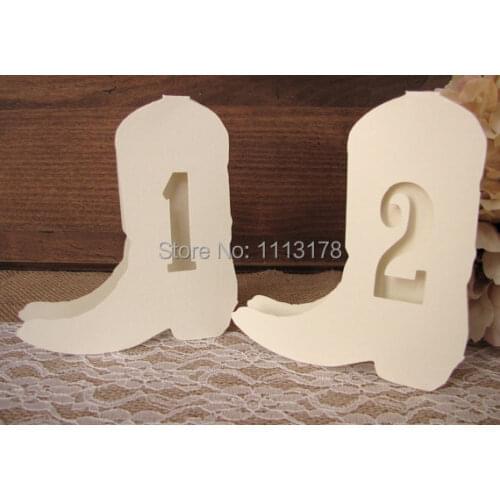 Country wedding table numbers - Western Cowboy wedding Baptism Decoration, Romantic Event Favor, Baby Shower, Cutout, Scrapbook