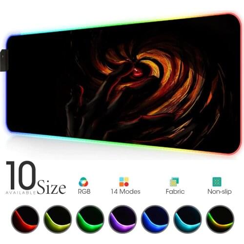 Hunter X Hunter Carpet Led Anime Mousepad Rgb Rug Gloway Mouse Pad Gamer Dead Space Mat for Keyboards Desk Accessories Large Mat