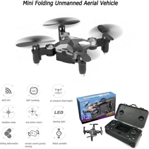 Mini Folding Unmanned Aerial Vehicle Pocket Drone Aircraft Portable Headless Mode One Button Return Super Compact USB Charging