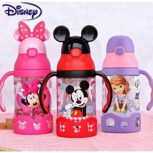 Disney fashion baby cup leak-proof childrens sippy cup learn to drink cup with handle baby kettle baby drink cup
