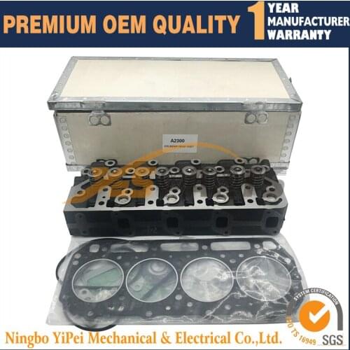 New cylinder head for Cummins A2300 A2300T engine with valves and A2300 full gasket kit