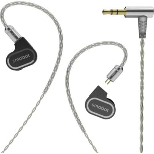 Smabat X1 Dual Dynamic Driver 2pin 0.78mm HiFi Earphone with Tuning Button