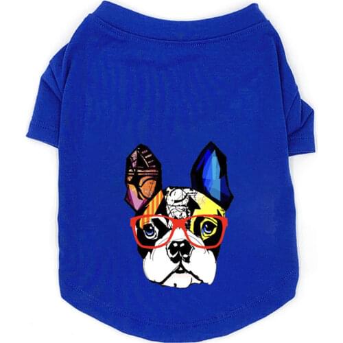 OIMG Cool Dog Clothes Cartoon Doggy Small Dogs Shirts Puppy Summer Clothes For Spitz Yorkies French Bulldog Clothes