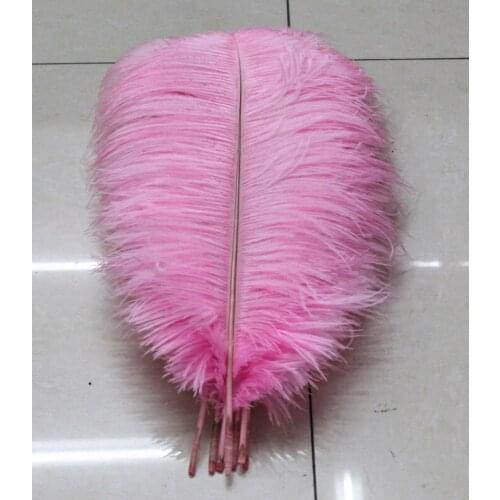 Wholesale pretty 50pcs high quality 12-14inch/30-35cm pink ostrich feathers Wedding Party Hotel Decoration