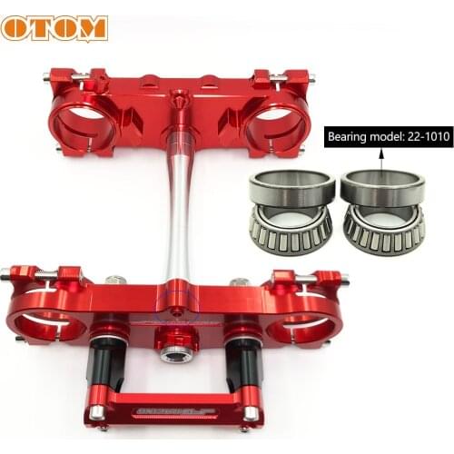 OTOM Motorcycle Upper/Lower Triple Tree Clamps Steering Stem And Handlebar Riser Mount Clamp For HONDA CRF CR125 CRF250R CRF450R