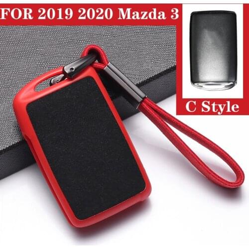 Pcmos Smart Car Key Case Cover Fob For 2019 2020 Mazda 3 Sedan Hatchback Interior Accessories Key Case Stickers New Kwychain