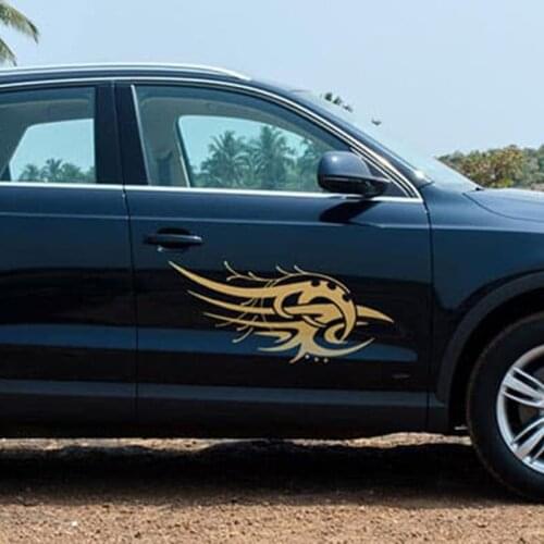 Gold Abstract Design Garuda Winger Tattoo Decal Car Styling Decor Graphics Waterproof Vinyl L1194