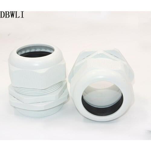 10pcs Plastic Waterproof Adjustable 3.5 - 13mm Cable Glands Joints, PG7, PG9, PG11, PG13.5, PG16
