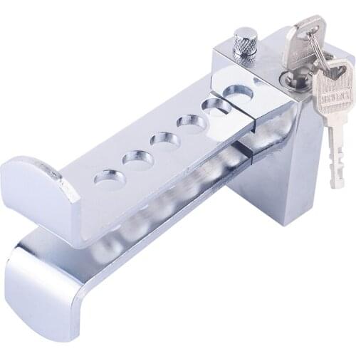 8 holes Anti-theft Device Clutch Lock Car Brake Stainless Safety Lock Tool Accelerator Pedal Lock with 3 pcs Keys