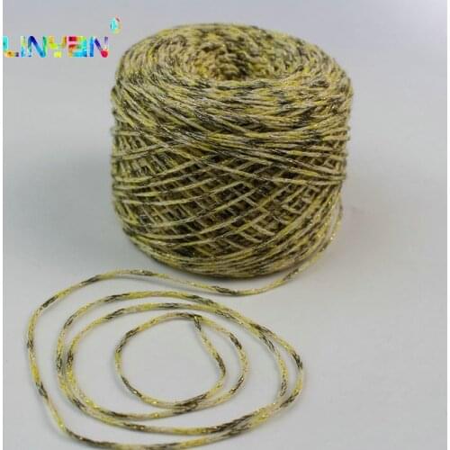 300g/ lot Silk cotton +gold and silver silk knitting crochet yarn to knit thread sewing for knitting knit Fashion ribbon t64