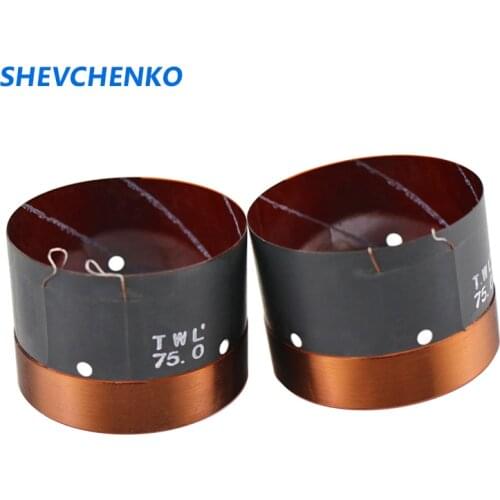 SHEVCHENKO 75mm 8Ohm Bass Voice Coil KSV Skeleton Copper Wire 500W-680W High Power Voice Coil Repair 75 Core woofer Speaker 2pcs