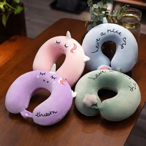 Cartoon Memory Foam U-Shape Pillow Pillow Cervical Support Pillow Office Nap Lunch Break Bedside Neck Pillow Cervical Pillow